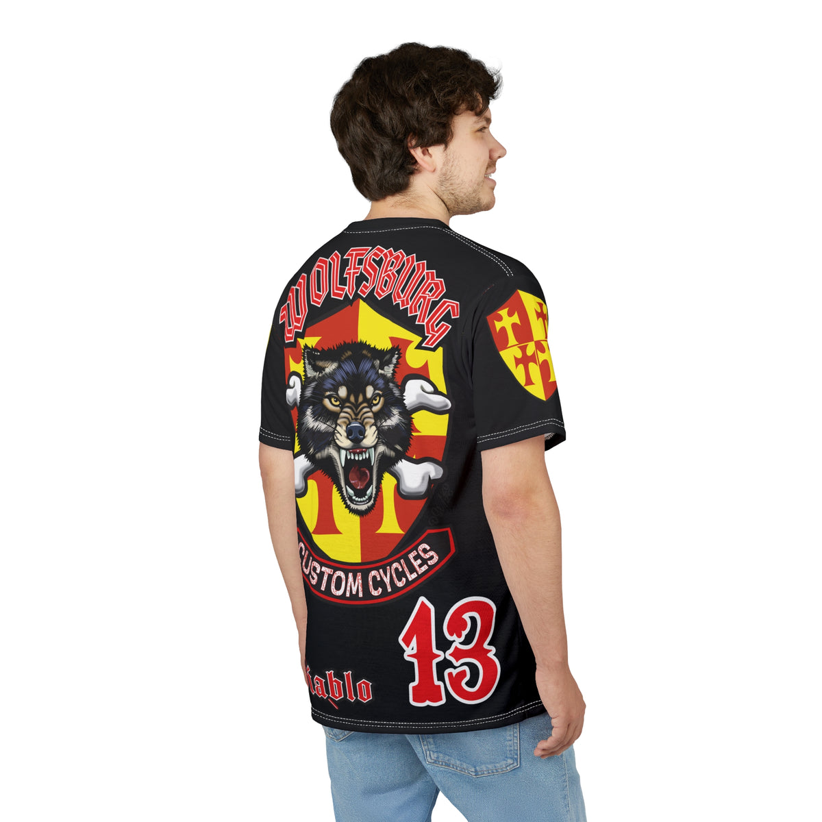 Wolfsburg Custom Cycles HiViz Graphic Super Tee for Bikers