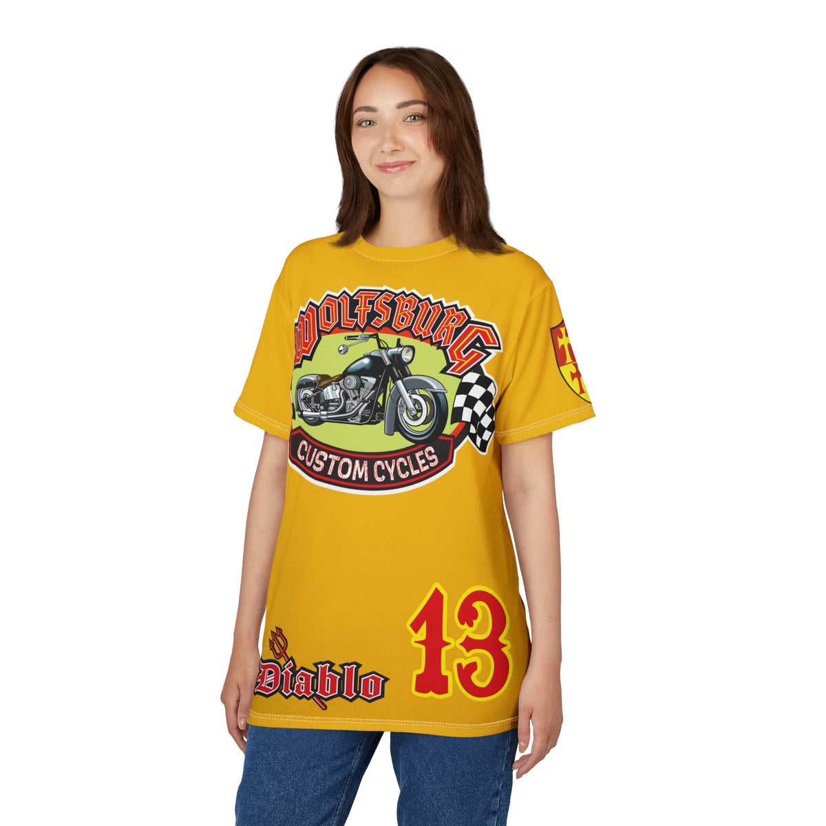 Wolfsburg Custom Cycle HiViz, High Performance Custom Motorcycle Riders Super Tee