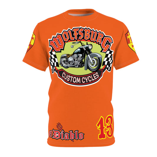 Wolfsburg Custom Cycles HiViz High Comfort Motorcycle Riders Super Tee