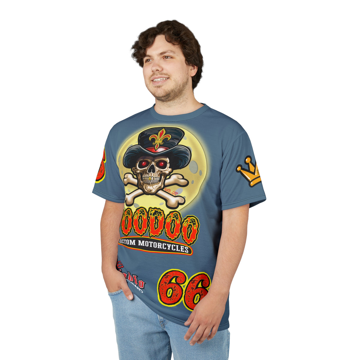 VooDoo Custom Motorcycles  Route 66 Unisex Super Tee - High Performance Riding Gear