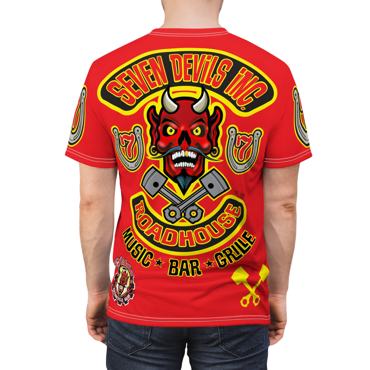 Seven Devils Inc. Roadhouse HiViz Graphic Tee - Motorcycle Custom Riding Super Tee
