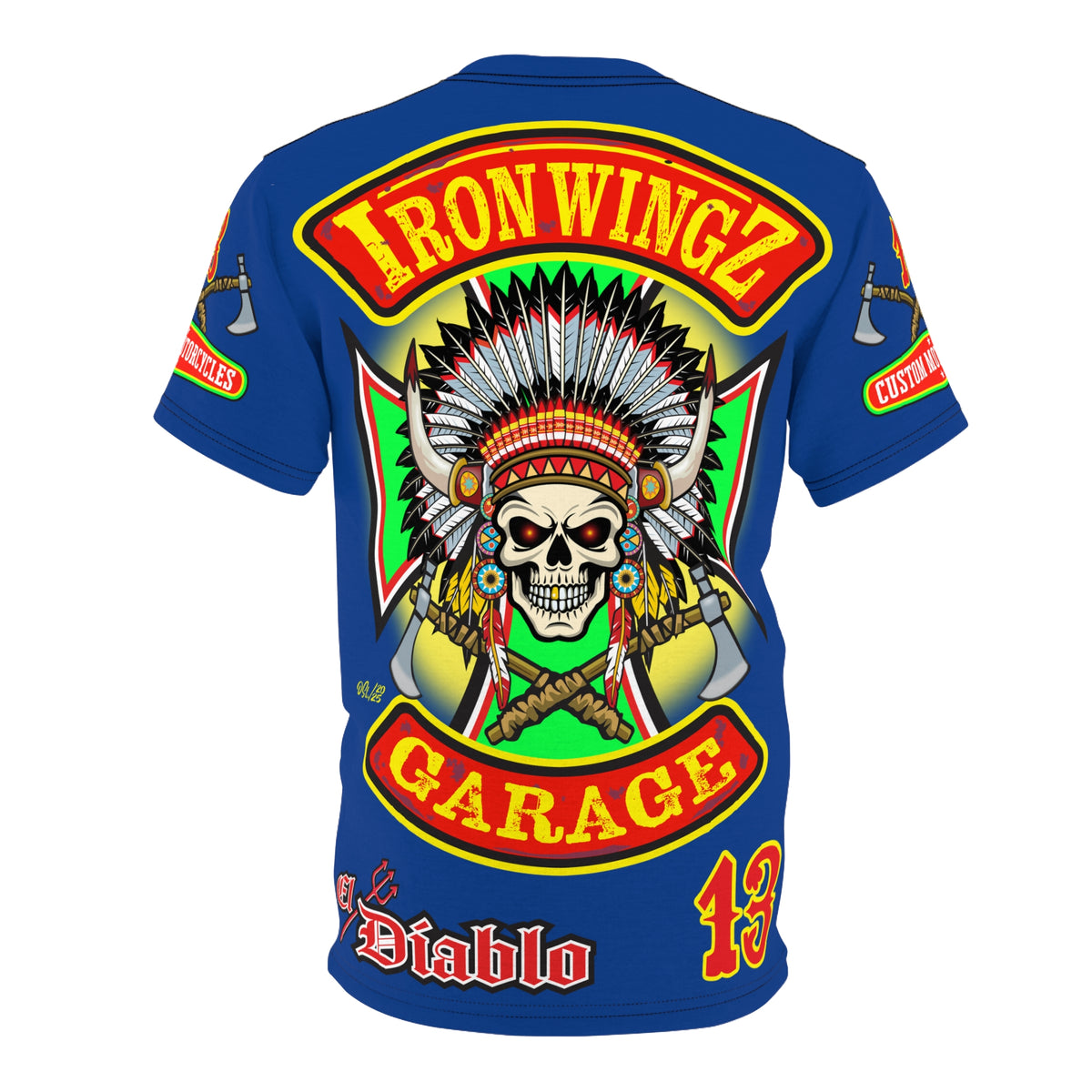 Iron Wingz Garage HiViZ Motorcycle Rider Super Tee