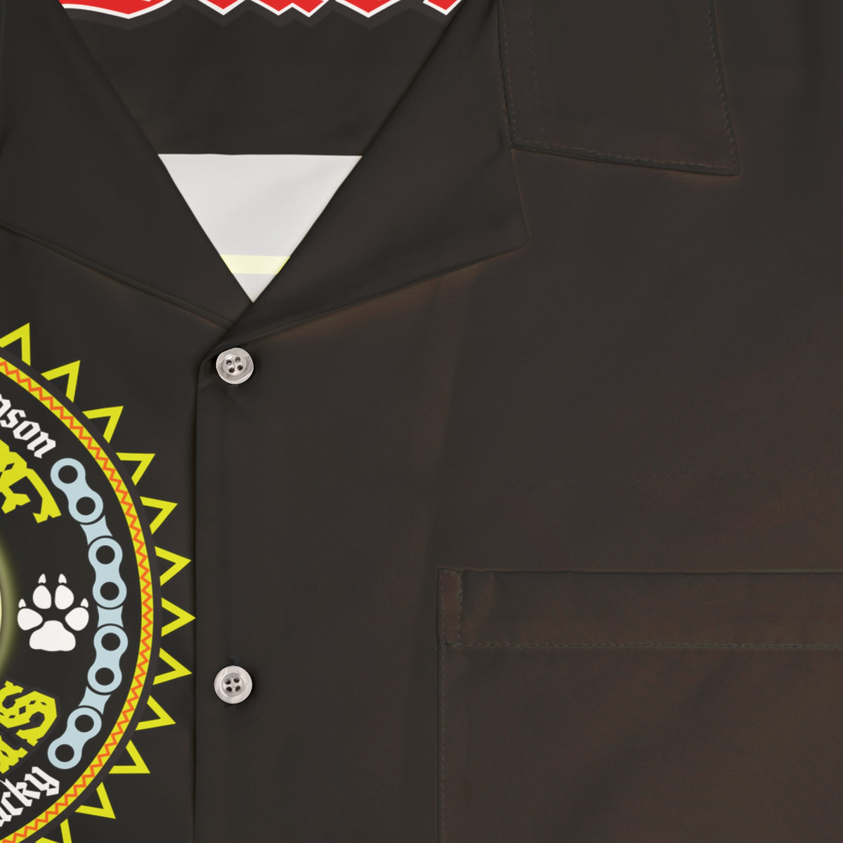 Big Bopper MWT Wolf Customs Motorcycle Hawaiian Shirt -  For Big Men to Size 5XL