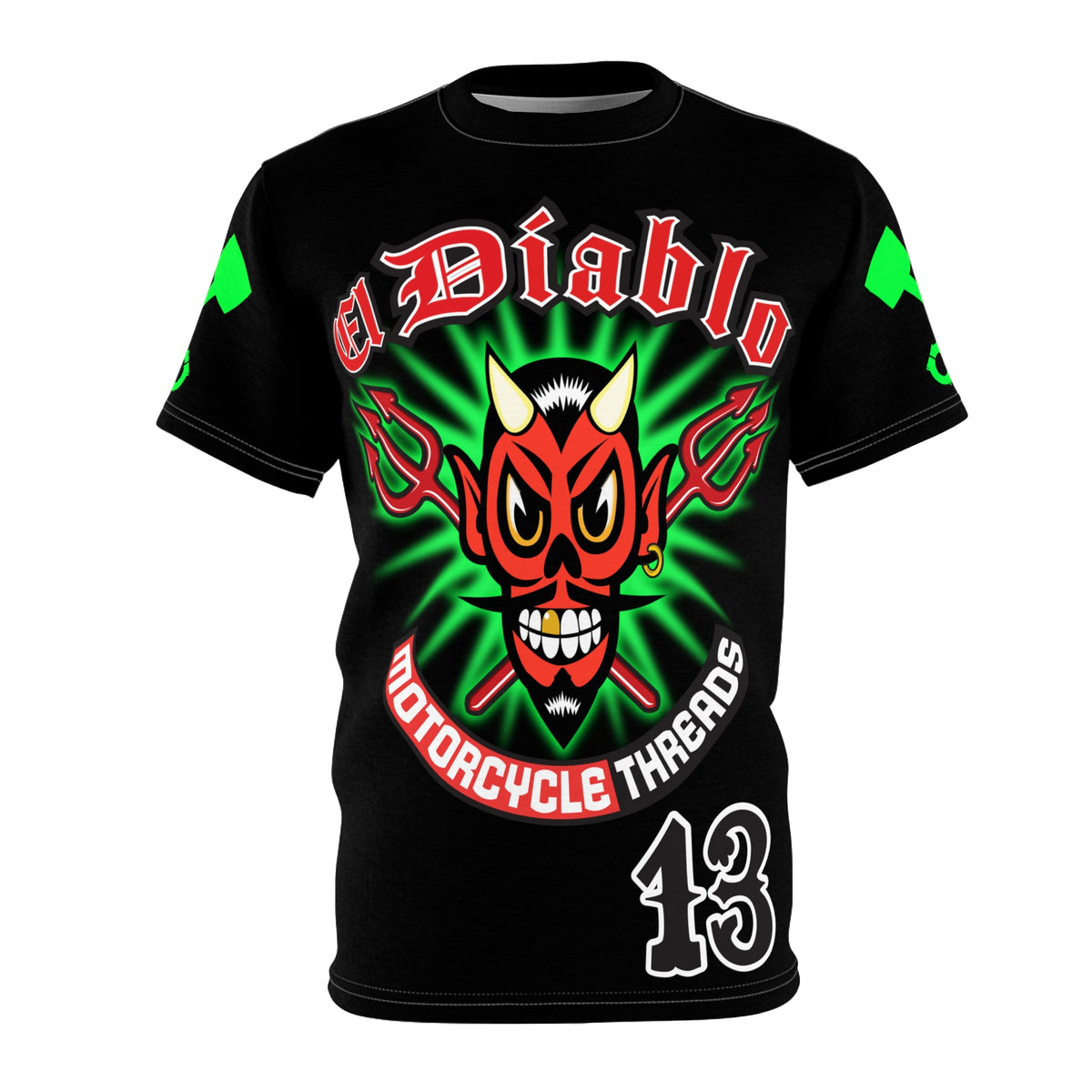 El Diablo Brand Hiviz Unisex Motorcycle Riders Super Tee