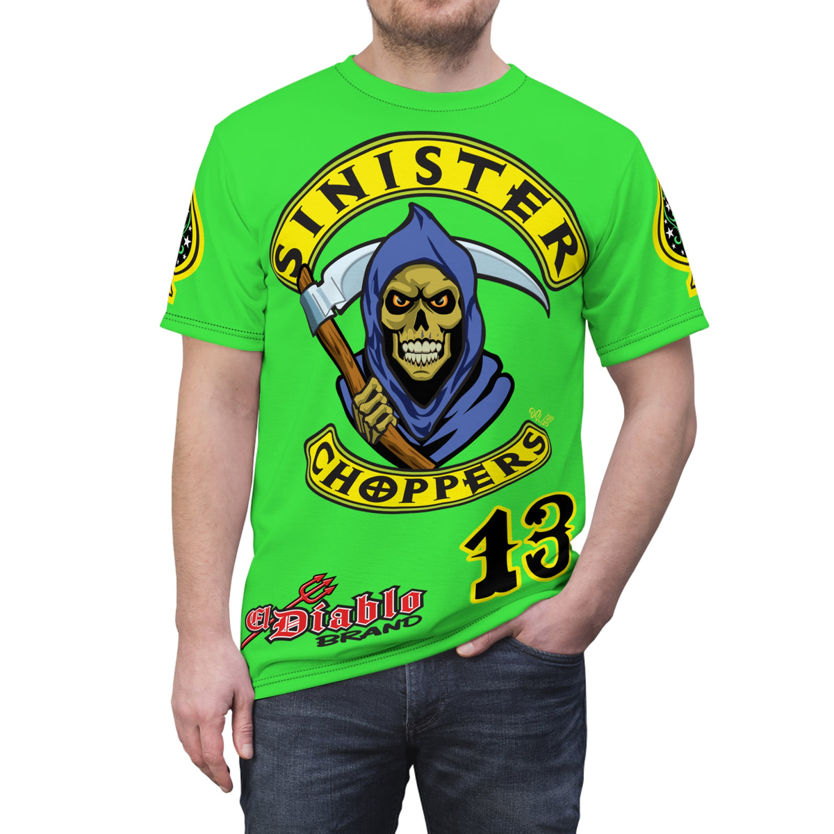 VERY SPECIAL  Sinister Choppers Custom Motorcycles - Custom  HiViZ LUMINA  Super Riding Tee - High Performance Riding Wear