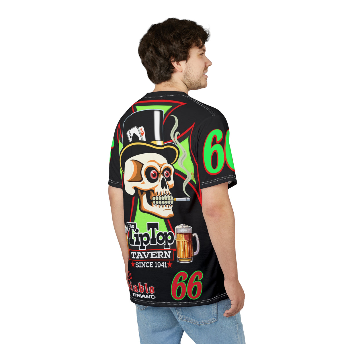 Tip Top Tavern Dive Bar Super Tee - Special Edition Black is Back + XL Graphics - America's Best Dive Bar - Bikes Beers Babes & Bros. - Biker Bar Tee