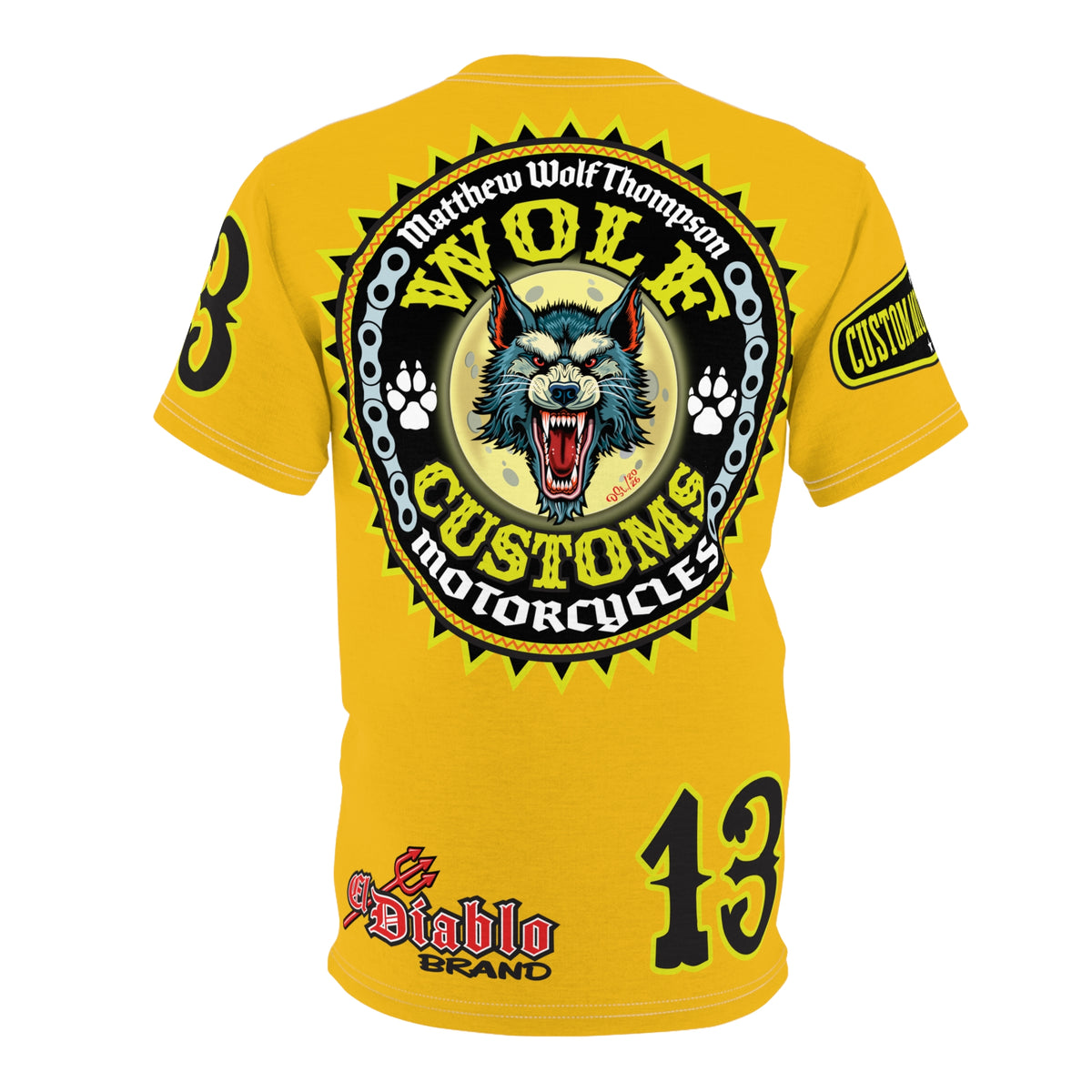 MWT Wolf Customs '66 Graphic Super  Tee — Retro Motorcycle Club Shirt The Best Biker Riding Tee EVER !!!