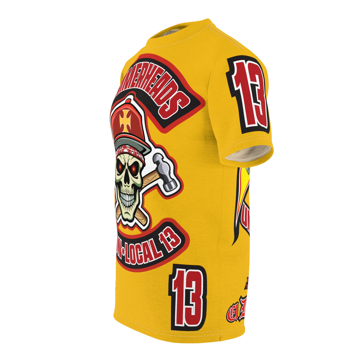 Hammerheads Union Local 13 HiViz Super Tee - Rough Tough Bad Attitude Motorcycle Riding Tee