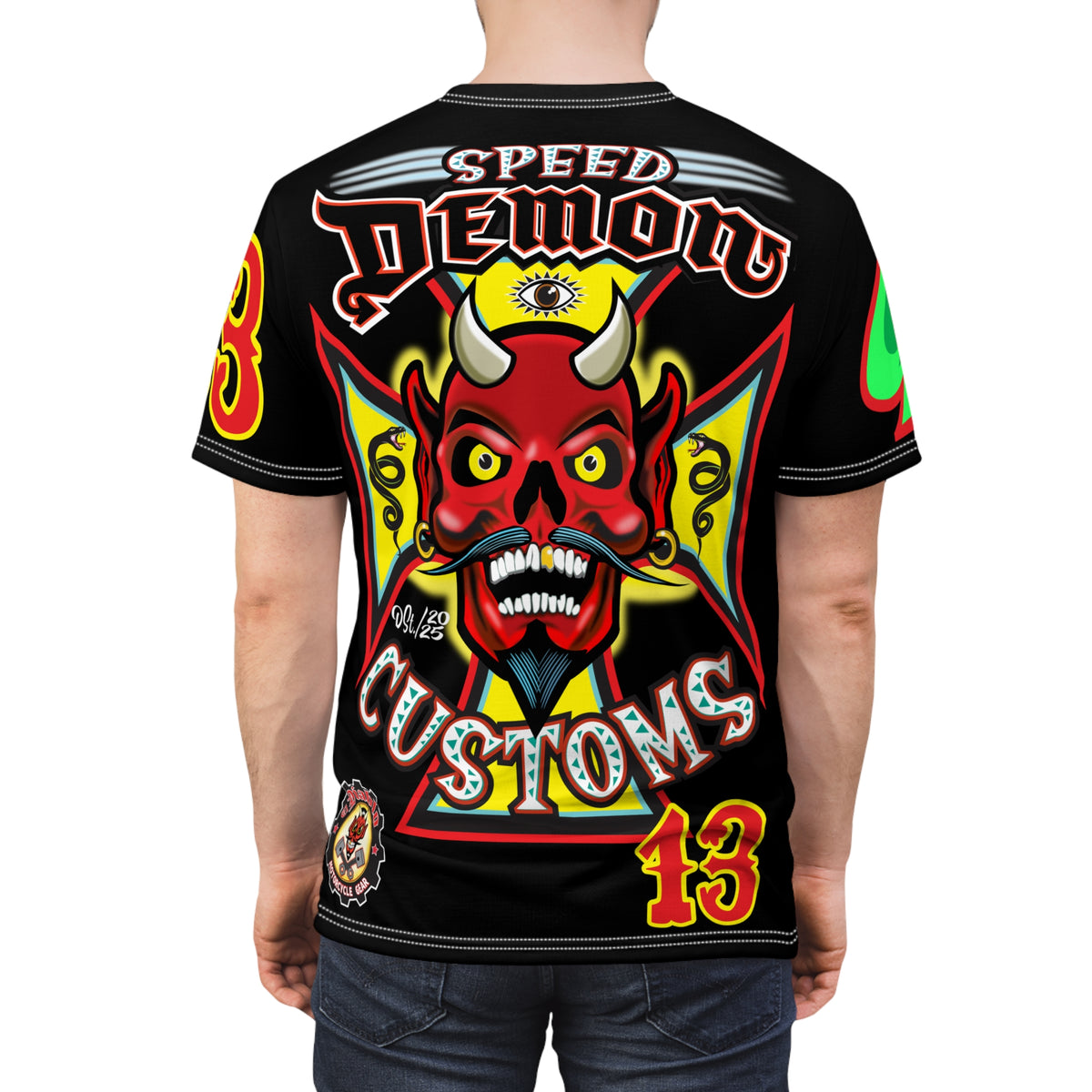 Speed Demon  - Devilish Design, HiViz - Custom Made for Motorcycle riding - Super Tee