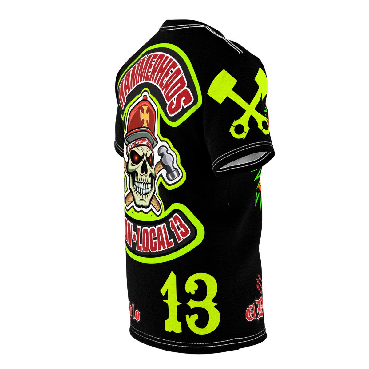 Hammerheads Union Local 13 -  SoCal 619 Special Edition - Custom HiViz Motorcycle Riding Tee Shirt _ Super Comfort and Fit