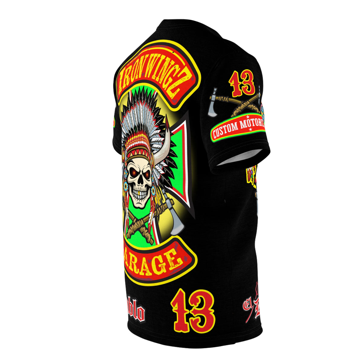 Iron Wingz Garage HiViZ Motorcycle Rider Super Tee