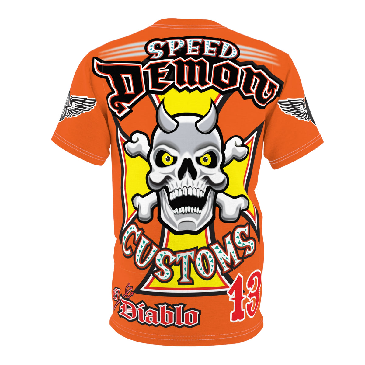Speed Demon Customs Spectacular HiViz Super Tee - Devilishly Demented Bold Biker Design
