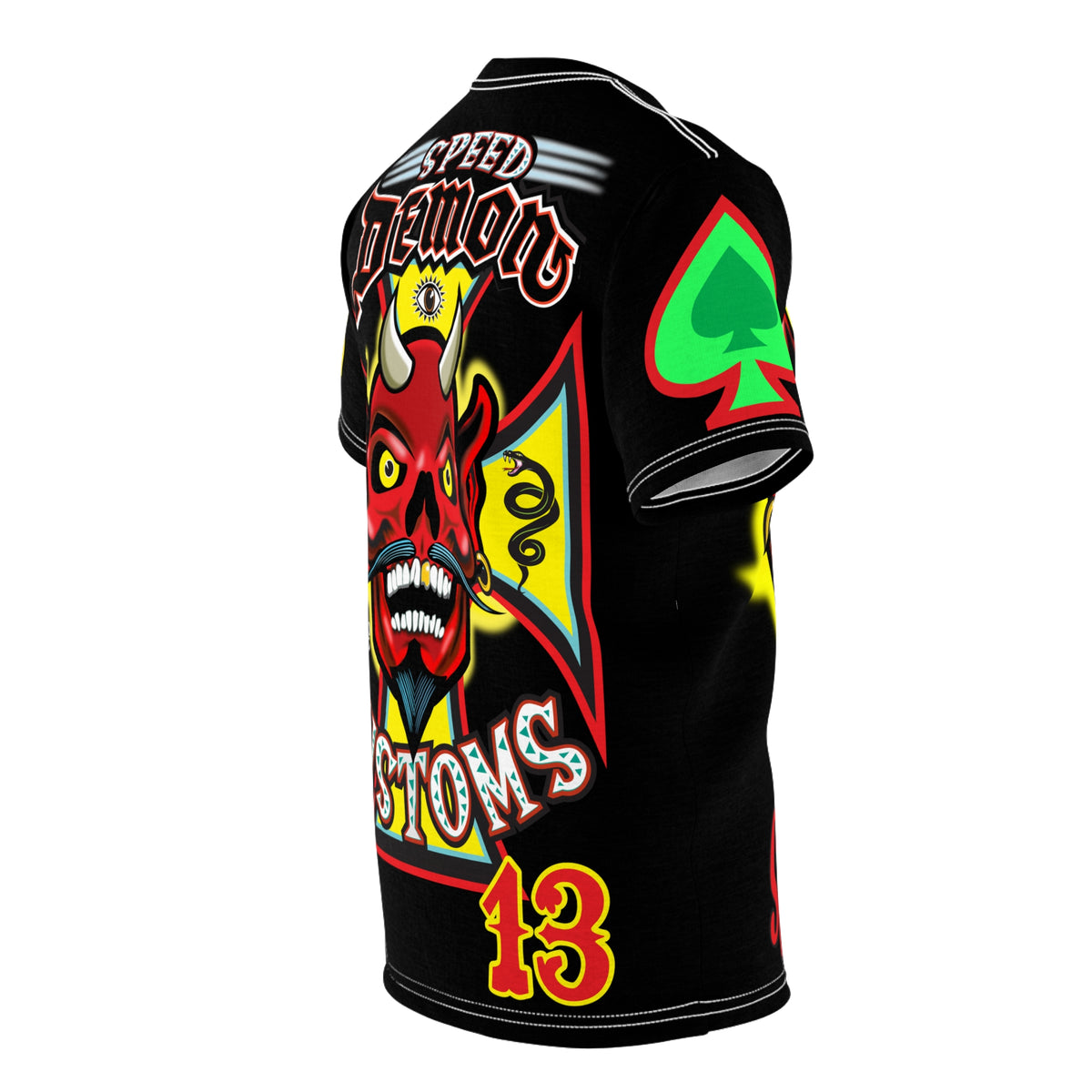 Speed Demon  - Devilish Design, HiViz - Custom Made for Motorcycle riding - Super Tee