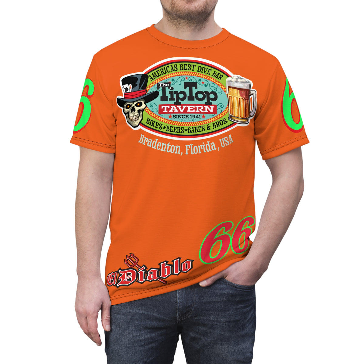 Tip Top Tavern Ace of Spades Super Tee - America's Best Dive Bar - Bikes Beers Babes & Bros.