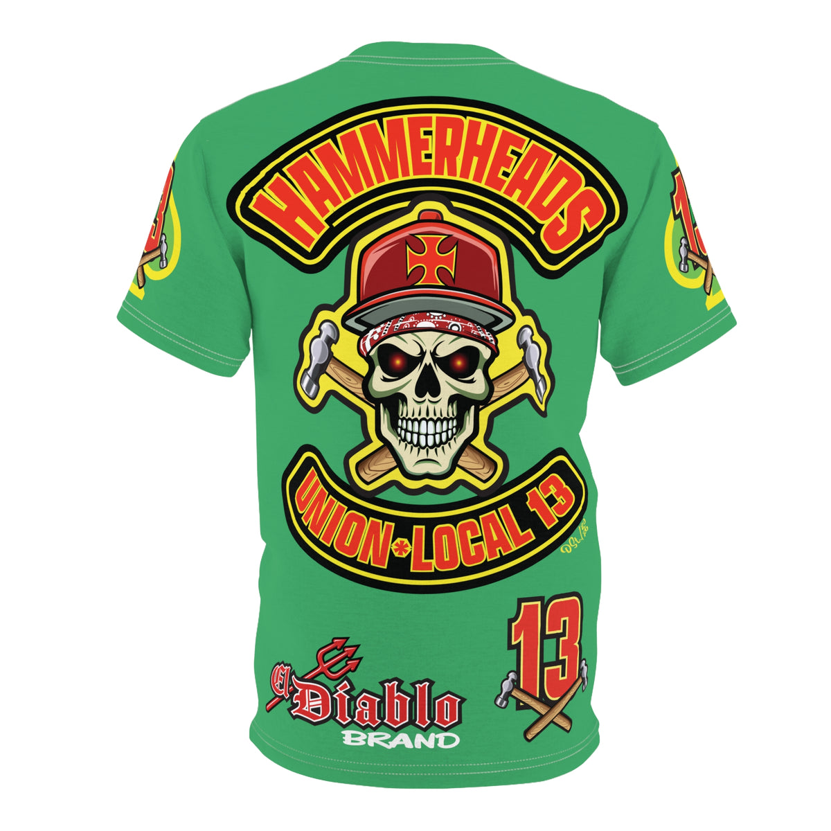 Hammerheads Union Local 13  -  Custom Motorcycle Riding Super Tee - Super Comfort and Fit