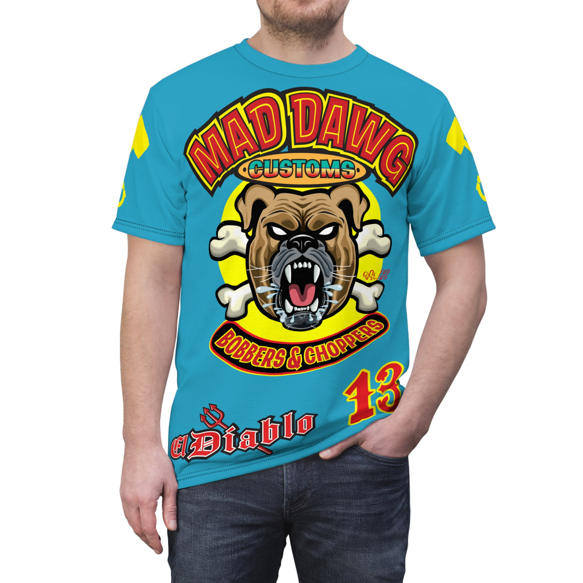 Mad Dawg Customs HiViz, High Performance Super Tee - Mad Dawgs & Bad Dawgs must have Riding Super Tee