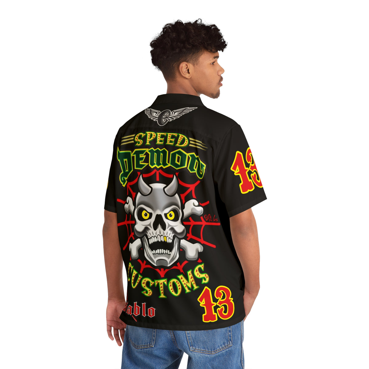 Big Bopper Speed Demon Men's Hawaiian Shirt - Loose, Comfortable & Cool - Sizes to 5XL