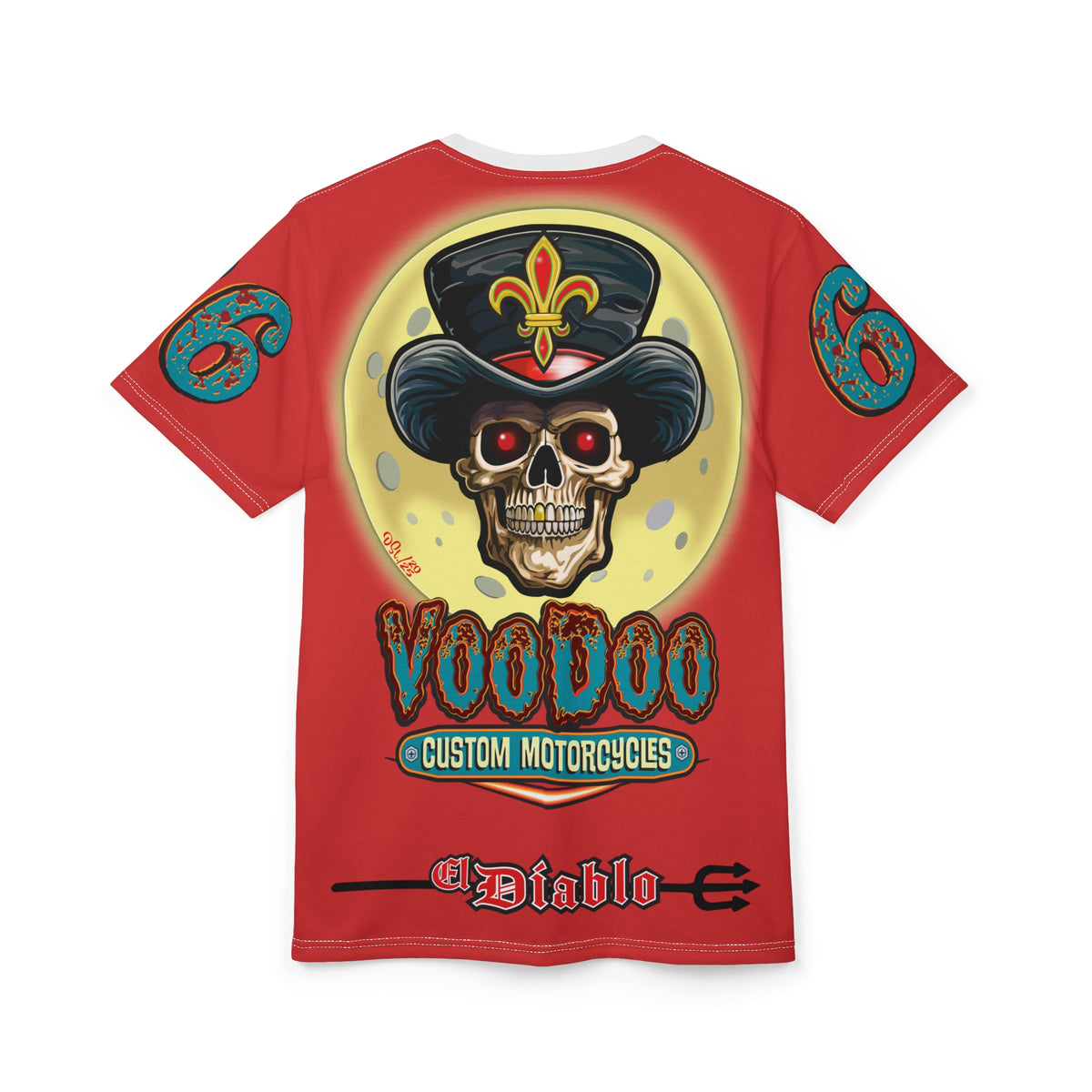 Voodoo Customs  Graphic Tee –  Edgy Style Riding Tee for Bikers