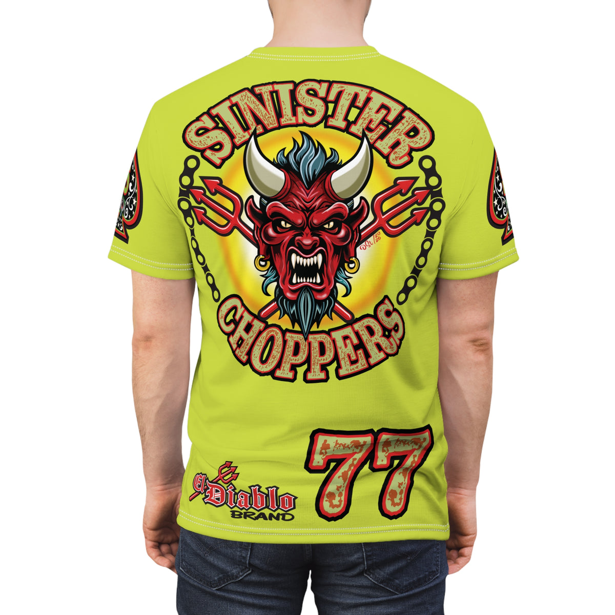 VERY Special Sinister Choppers BIG D HIVIZ SUPER TEE— Ride Cool Look Cool in our Best Super Tee