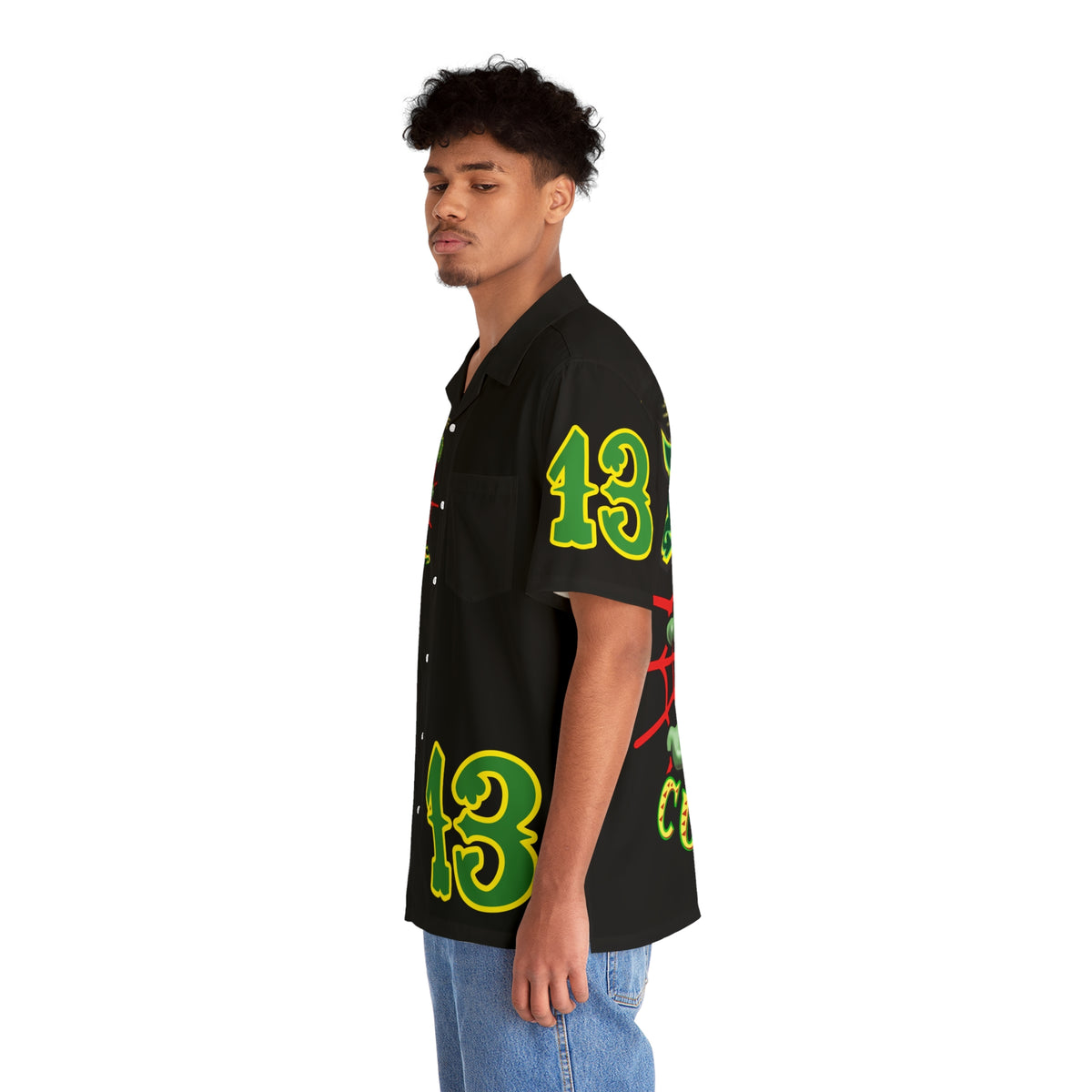 Big Bopper Men's Hawaiian Shirt - Loose, Comfortable Button Up Shirt for Easy Breezy Riding - Sizes to 5XL