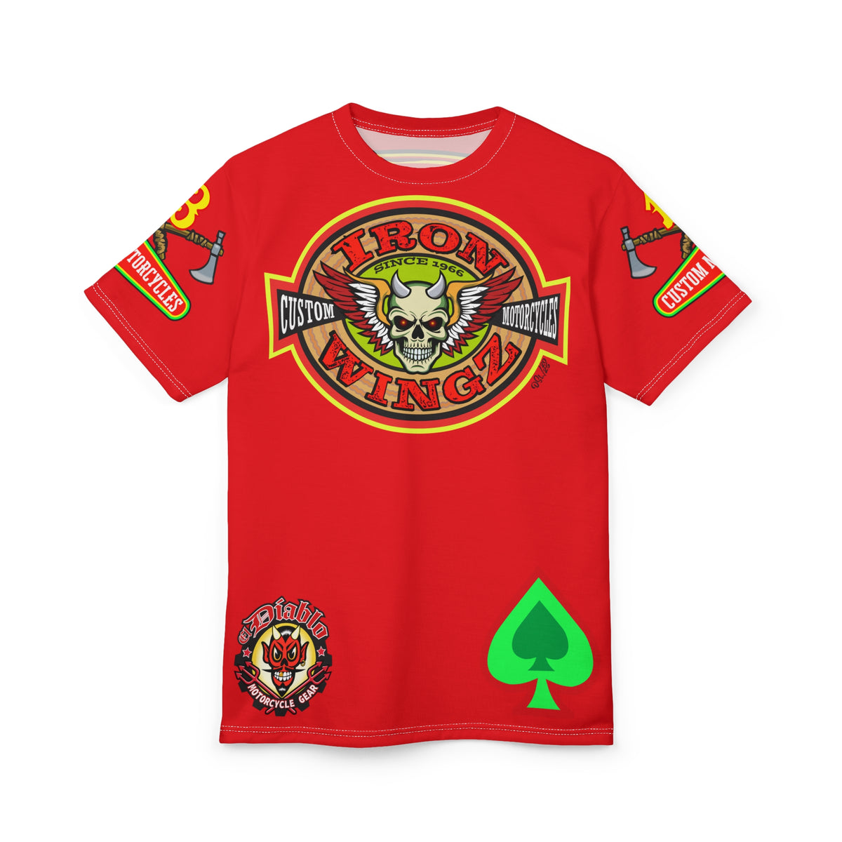 Iron WingZ Customs HiViz High Performance Motorcycle Riding Super Tee