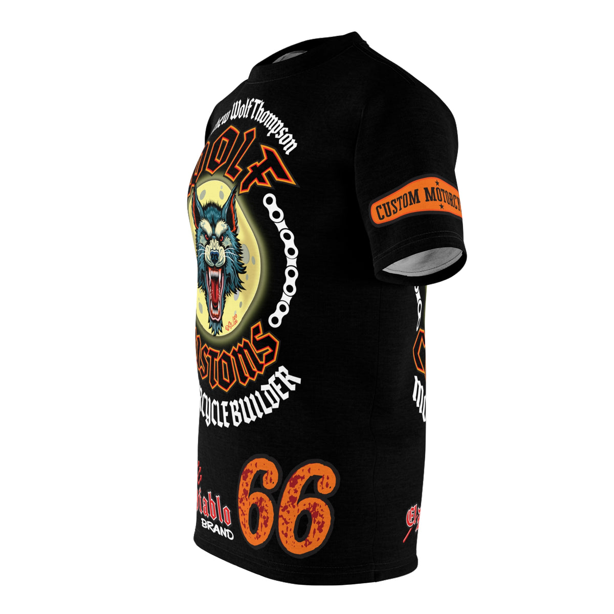 MWT Wolf Custom Motorcycles Super Tee — Viciously Cool High Performance Motorcycle Riding Shirt