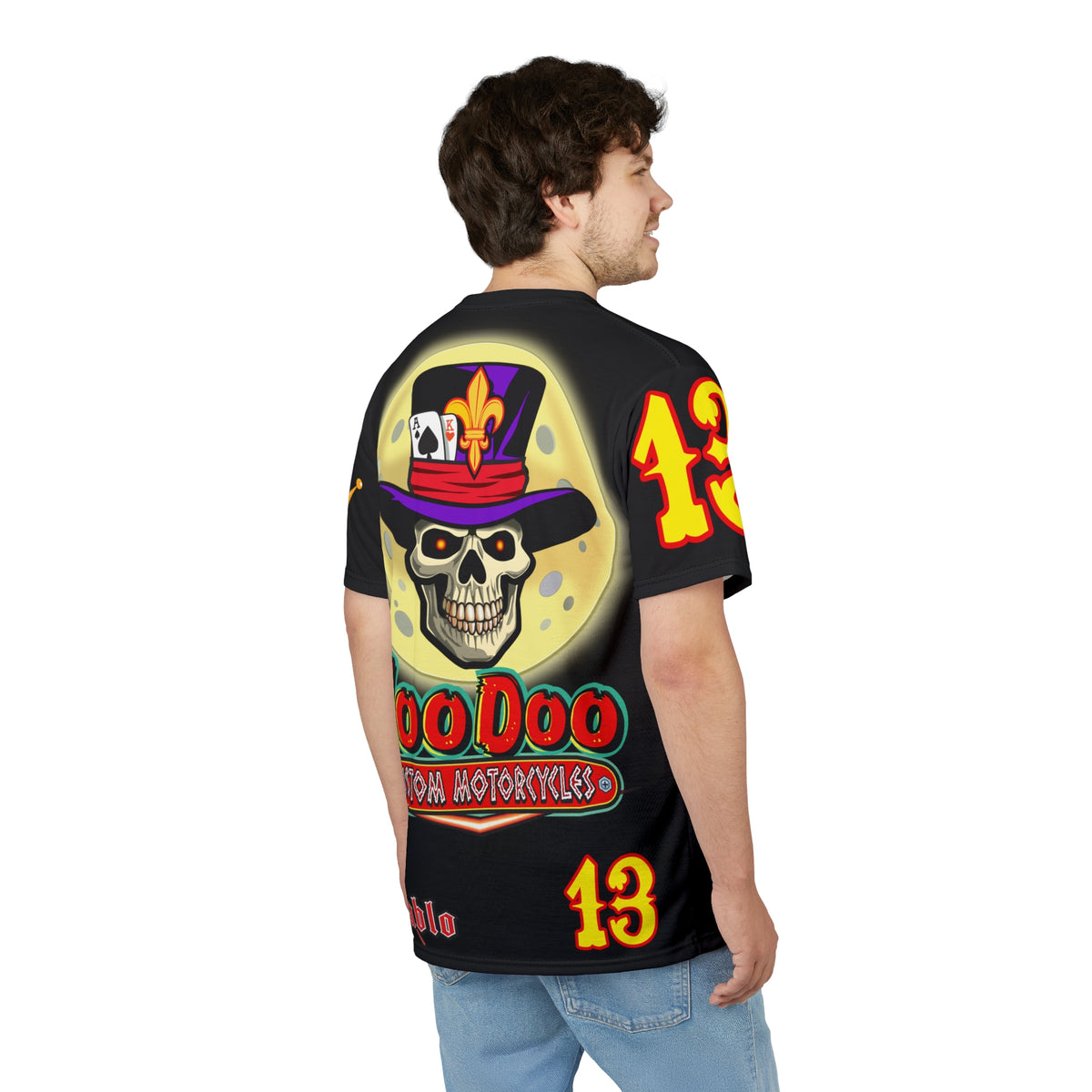 VooDoo Custom Motorcycles HiViz Unisex Graphic Biker Tee
