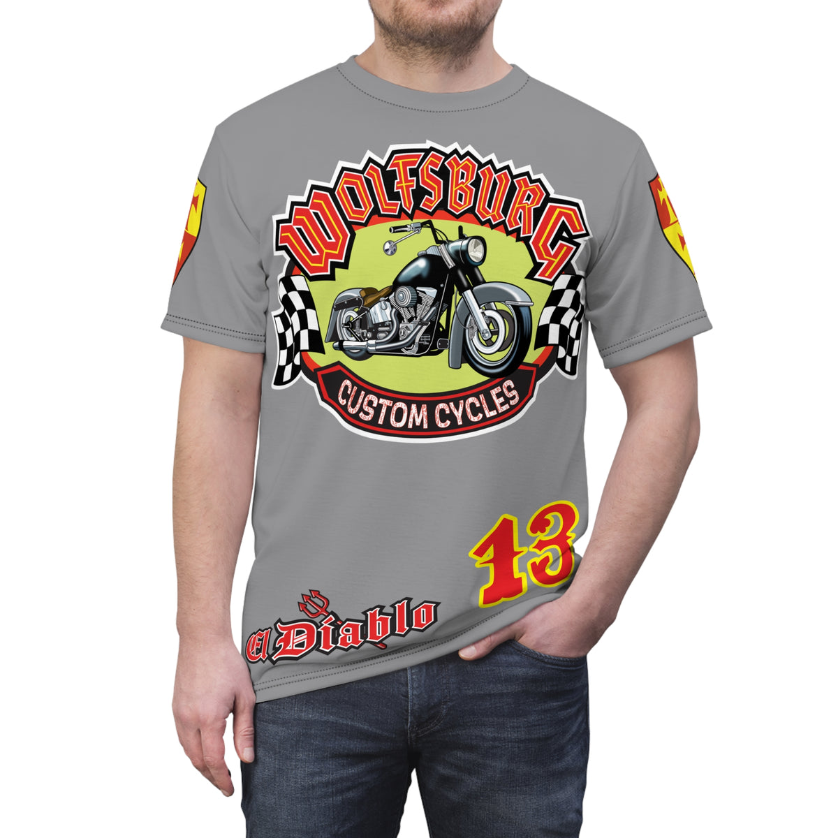 Wolfsburg Custom Cycles HiViz High Comfort Motorcycle Riders Super Tee
