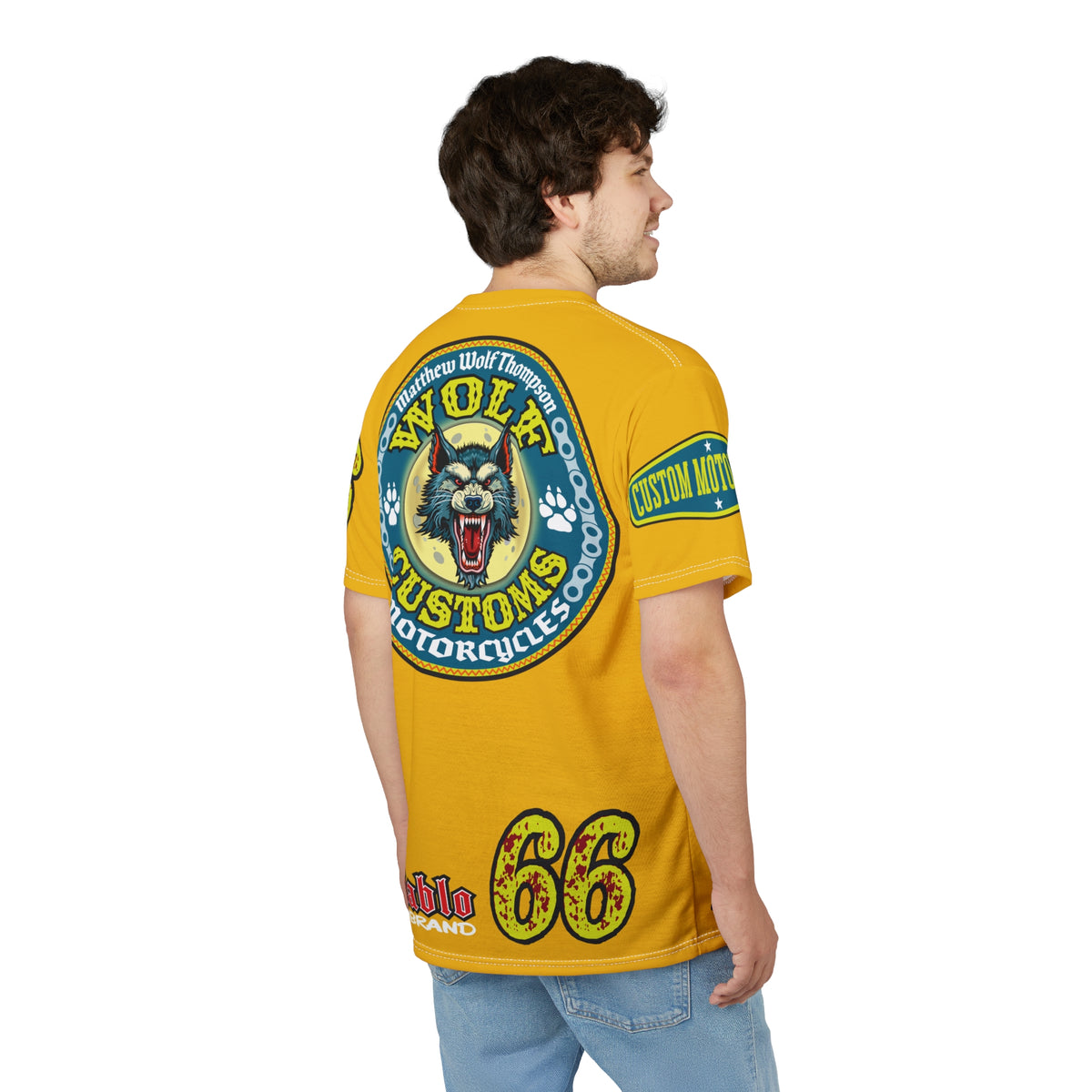MWT Wolf Customs '66 Graphic Super  Tee — Retro Motorcycle Club Shirt The Best Biker Riding Tee EVER !!!