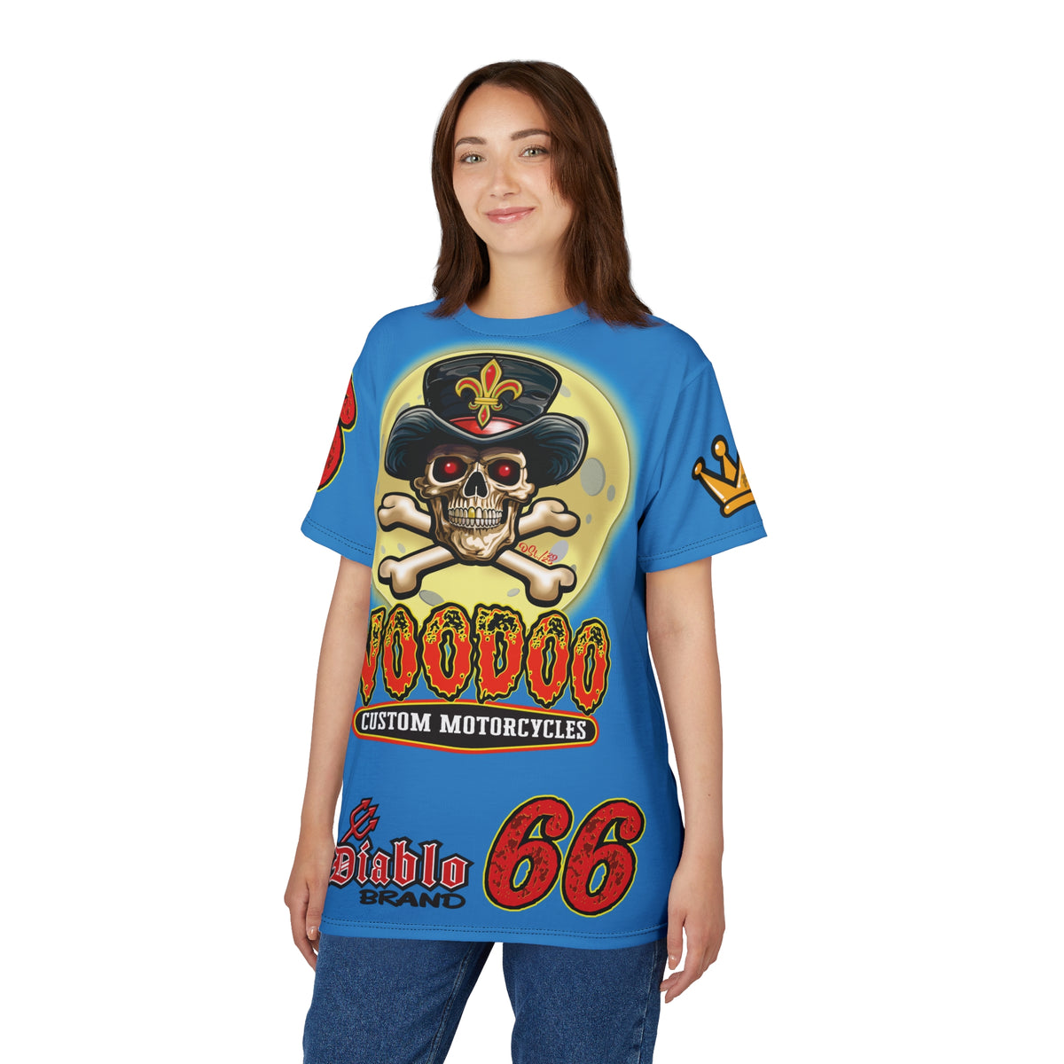 VooDoo Custom Motorcycles Route 66 Unisex Super Tee - High Performance Riding Gear