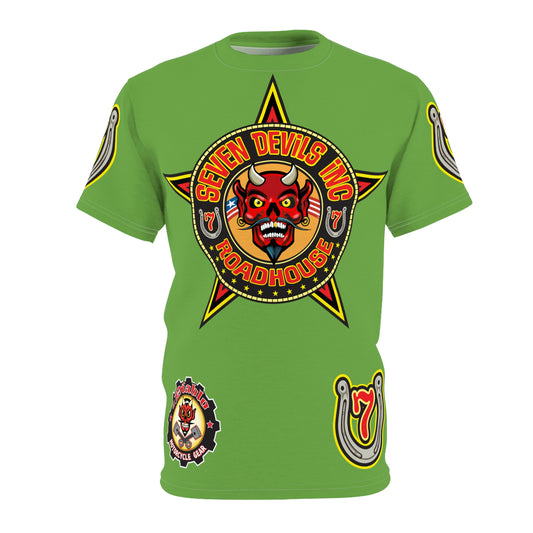 Seven Devils Inc. Roadhouse HiViz Design, Edgy Biker Shirt, Special Motorcycle Riding Gear, Seven Devils Inc.