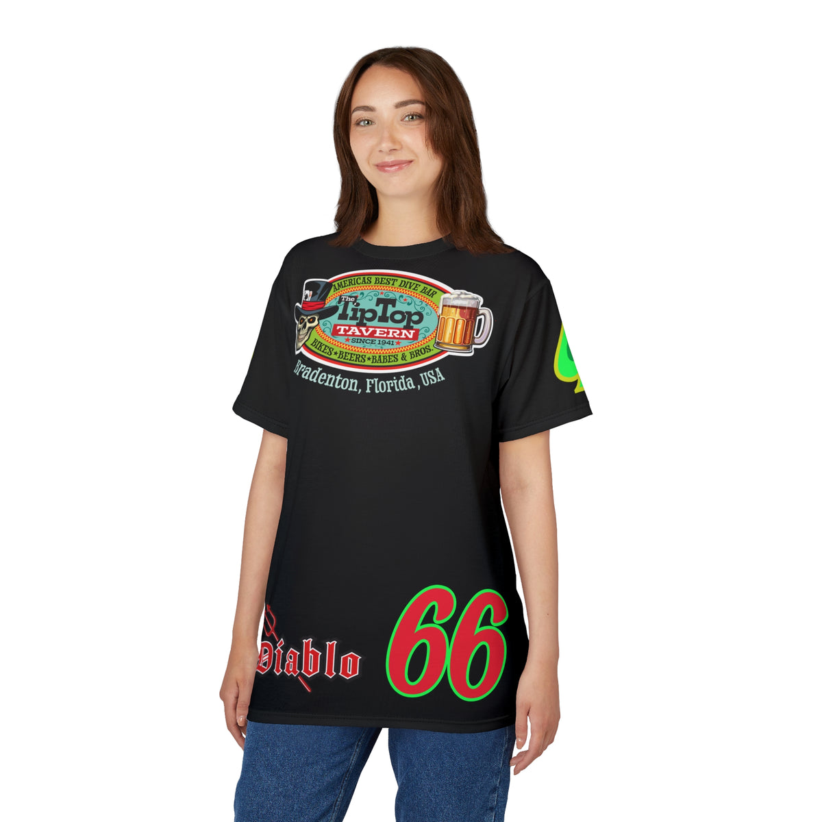 SRT Tip Top Tavern Dive Bar Super Tee - America's Best Dive Bar, Bikes Beers Babes & Bros. - Biker Bar Tee