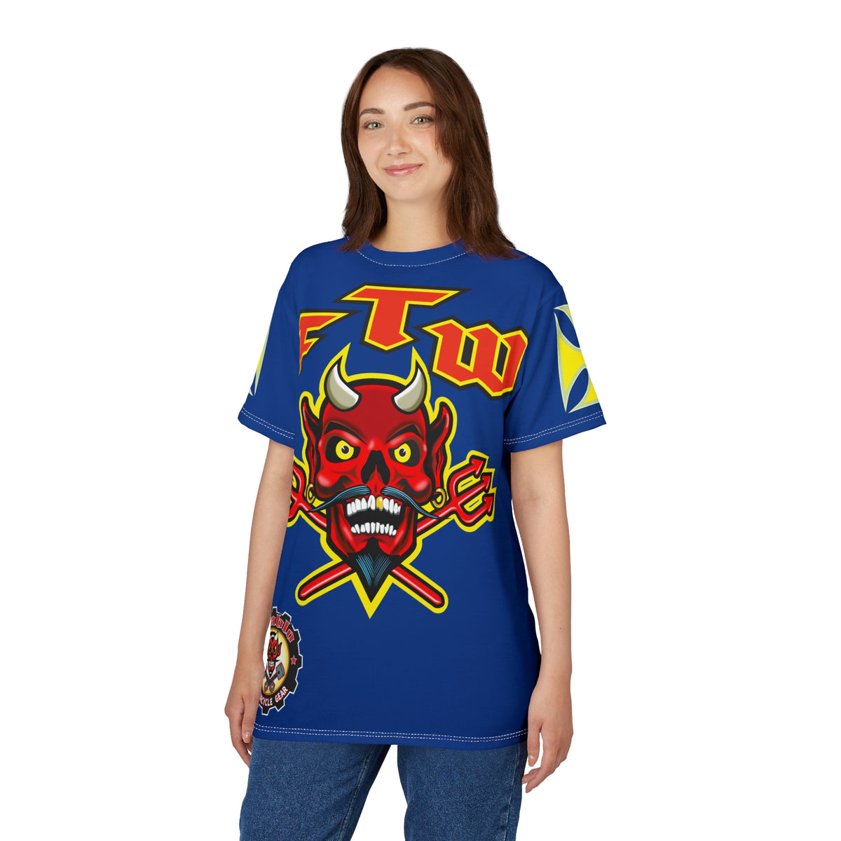 FTW Motorcycle Riders Super Tee - Edgy HiViz Colour Graphics - Show Your Attitude in Style