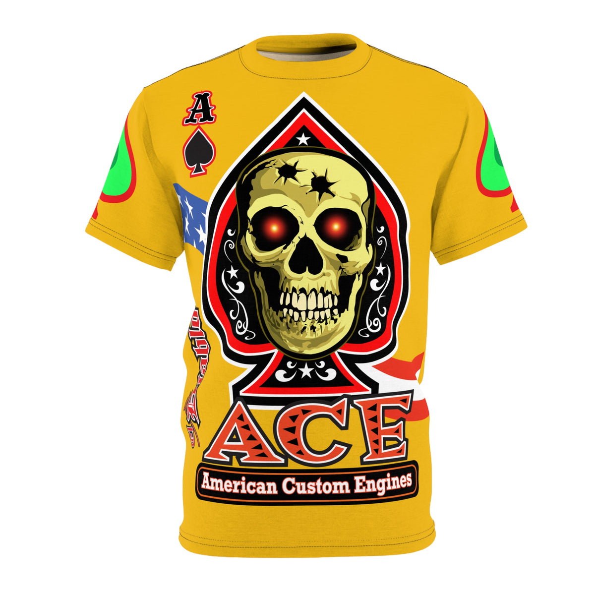 American Custom Engines ACE - Special Lumina Green  Ace of Spades Death Card High visibility Graphics