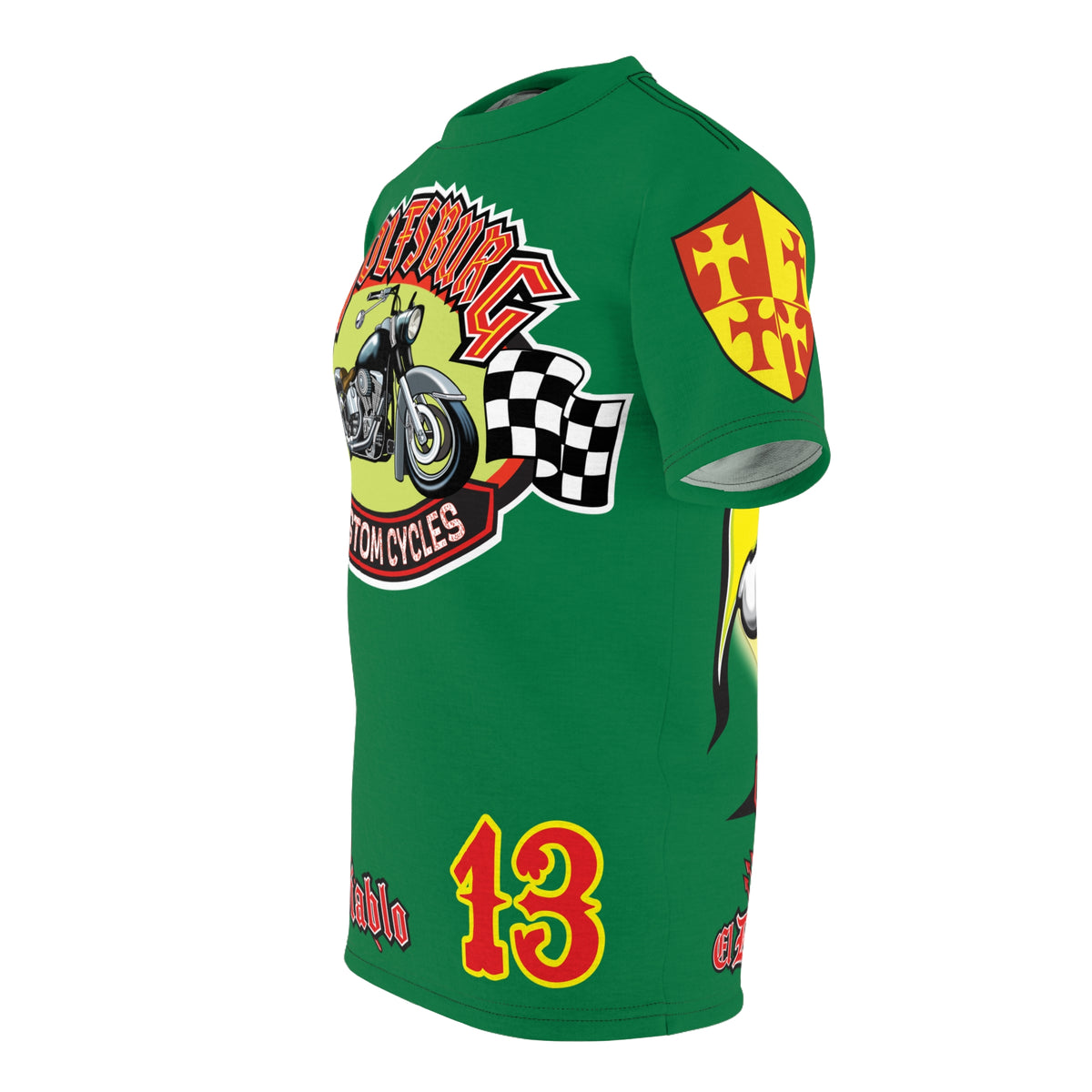 Wolfsburg Custom Cycles HiViz High Comfort Motorcycle Riders Super Tee
