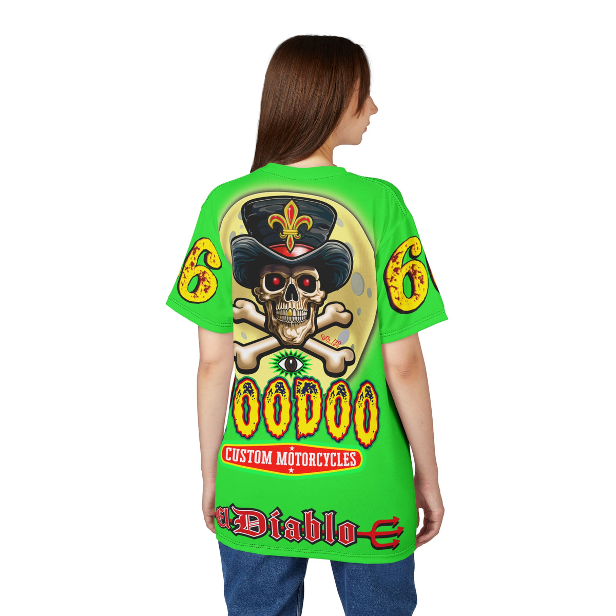 Voodoo Nightmare 66  Ultimate Motorcycle HiViz Super Tee, XLGraphics , Custom Riding Apparel
