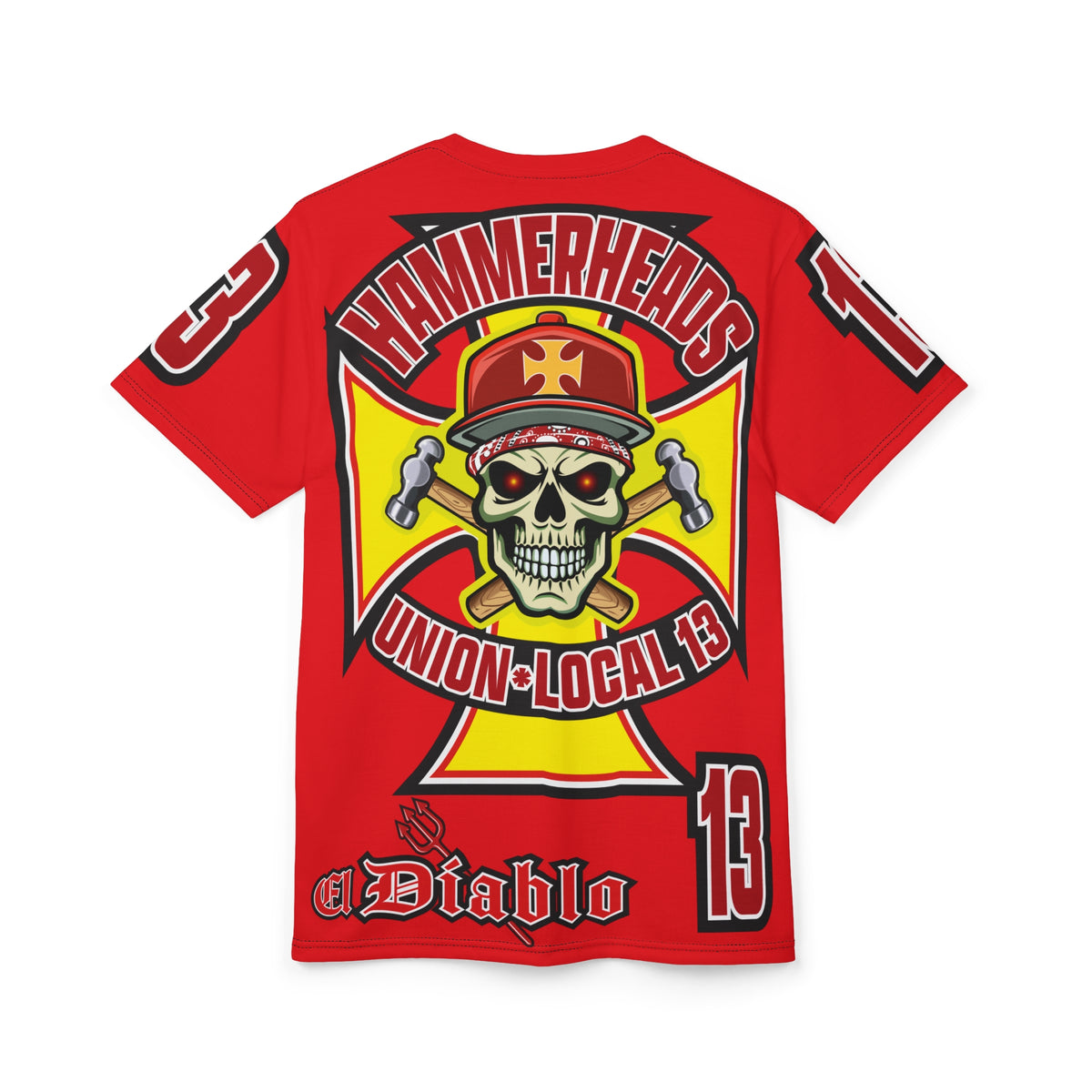 Hammerheads Union Local 13 HiViz Super Tee - Rough Tough Bad Attitude Motorcycle Riding Tee