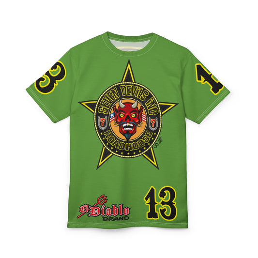 Seven Devils Inc. Roadhouse Bad in  Black Super Tee — Extreme Edgy Graphics - Bad Attitude Custom Biker Riding Gear