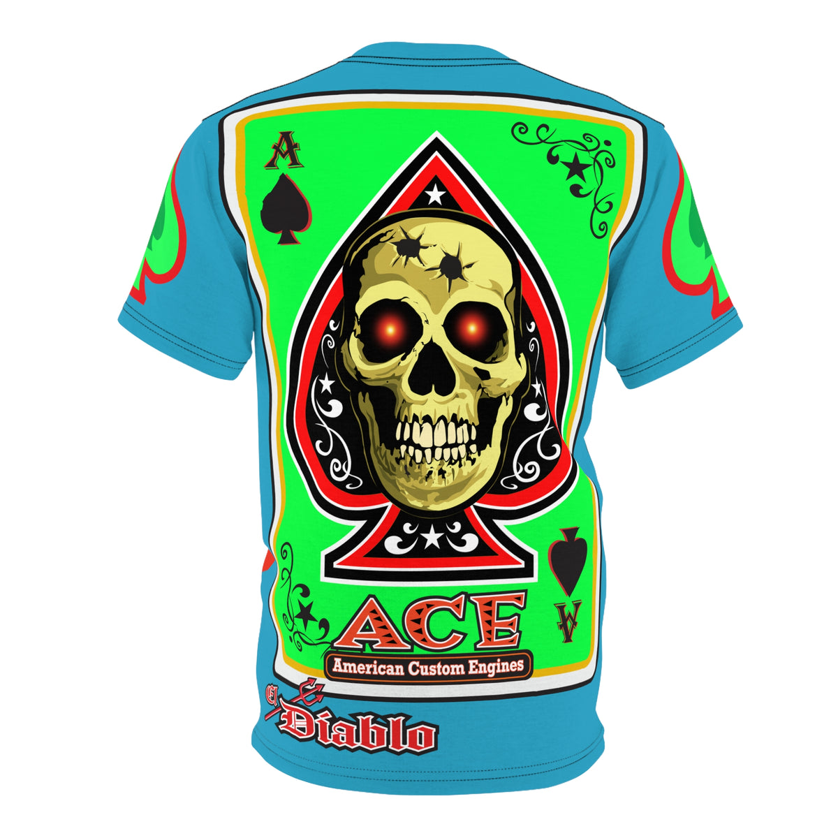 American Custom Engines ACE - Special Lumina Green  Ace of Spades Death Card High visibility Graphics