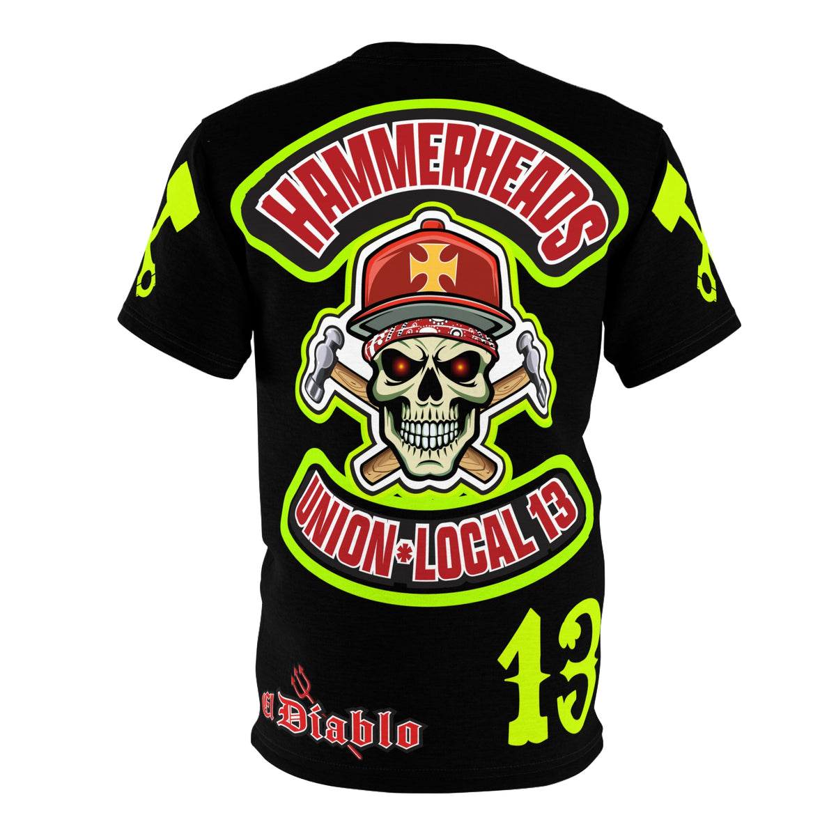 Hammerheads Union Local 13 -  SoCal 619 Special Edition - Custom HiViz Motorcycle Riding Tee Shirt _ Super Comfort and Fit