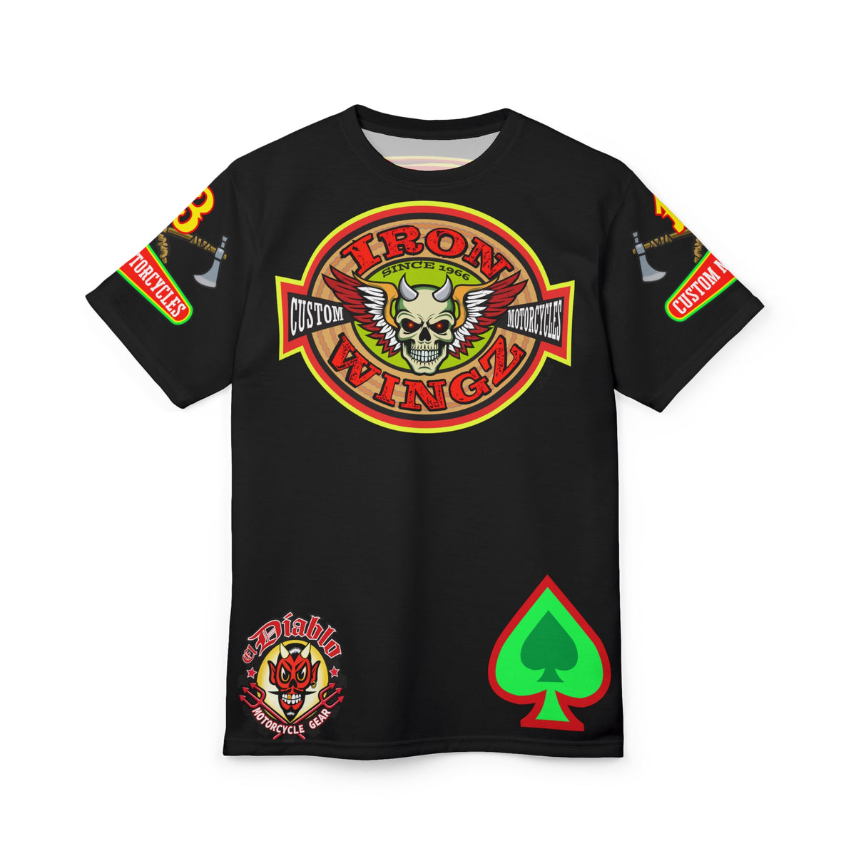 Iron WingZ Customs HiViz High Performance Motorcycle Riding Super Tee