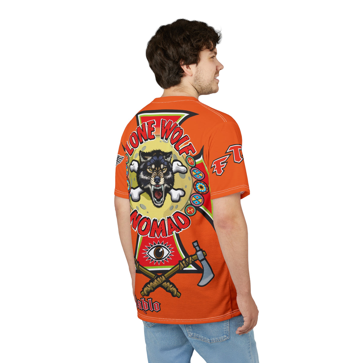 Lone Wolf Nomad HiViz Super Tee - For The Independent No Club Bikers For Life