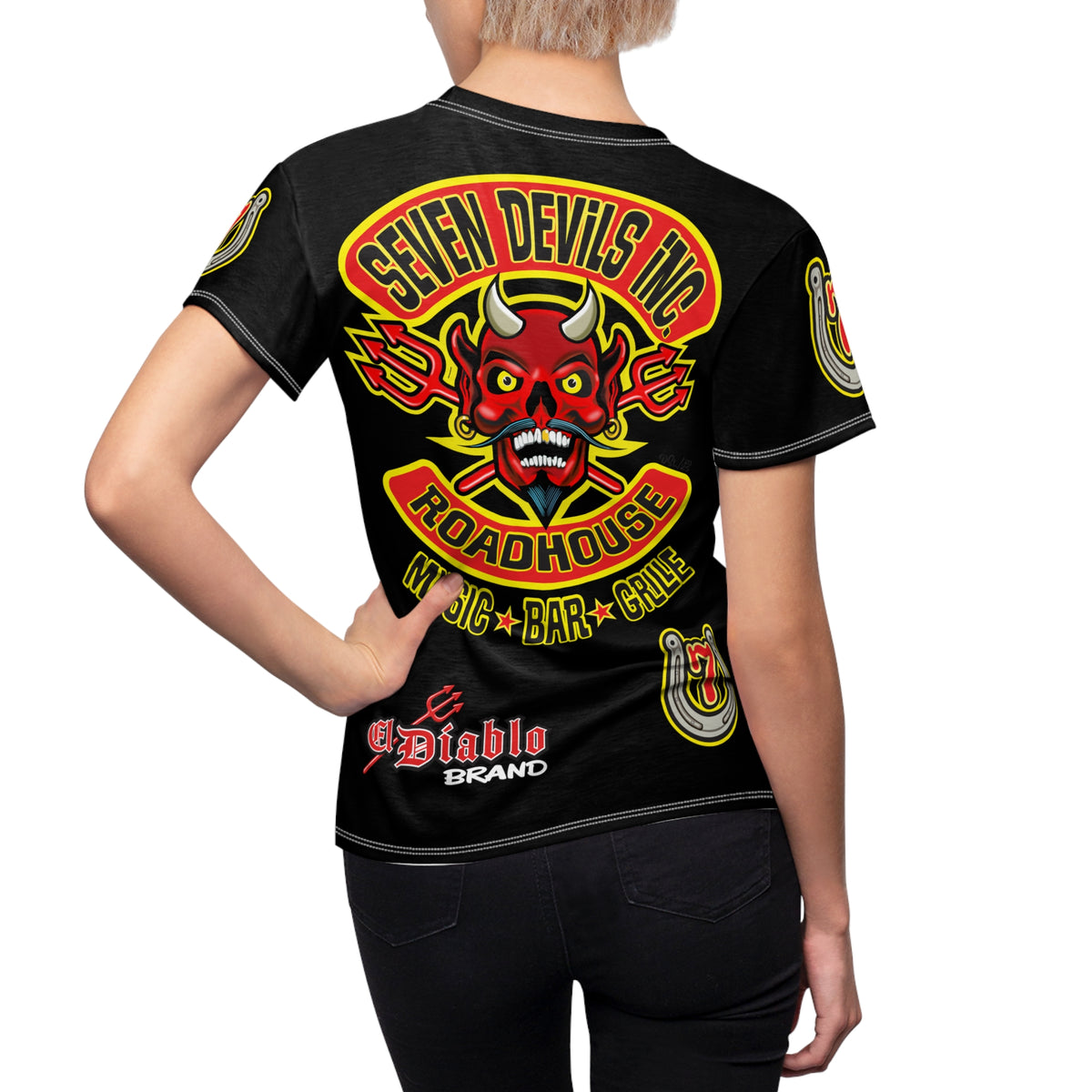 Women's Cut Seven Devils Roadhouse Graphic Tee — HiviZ Graphics