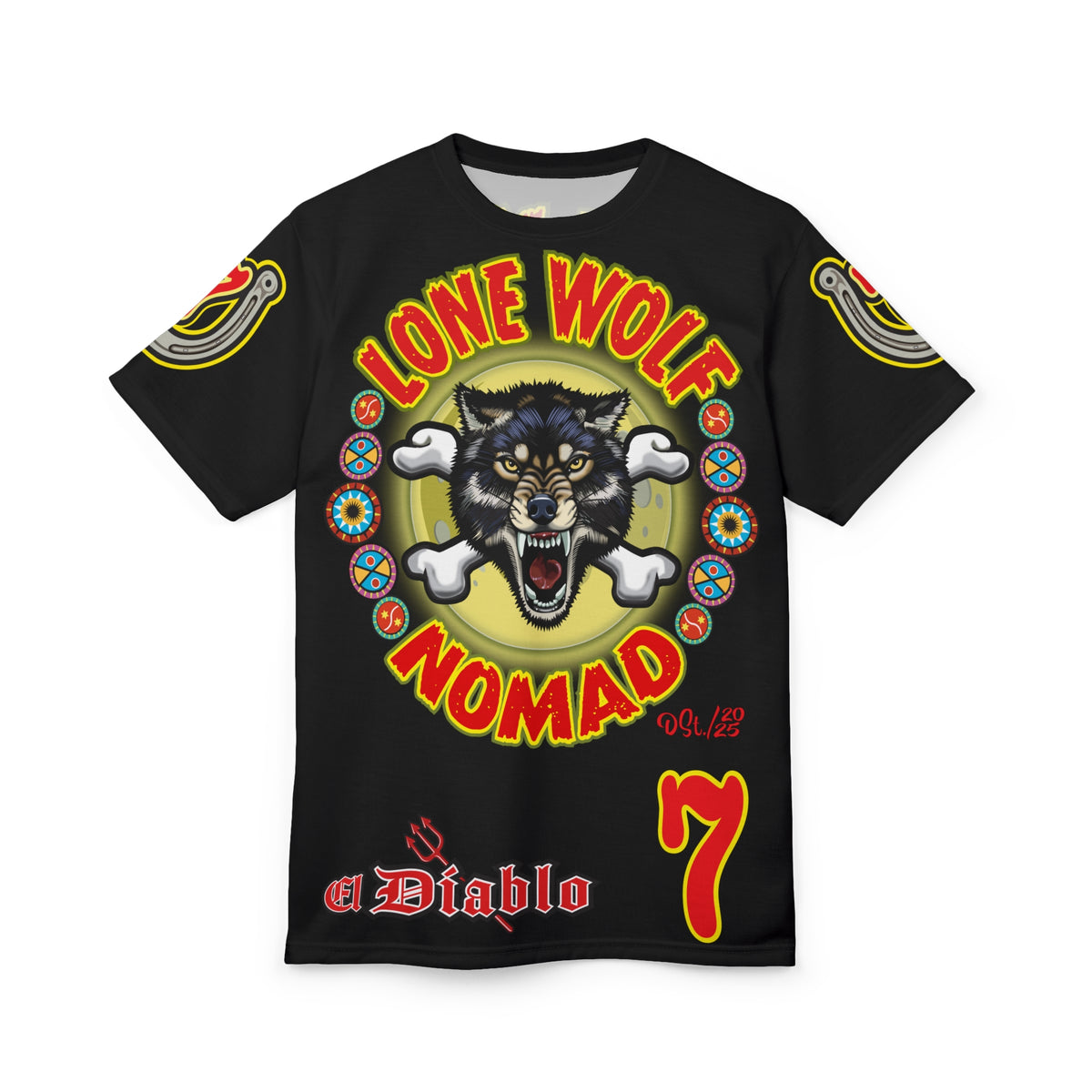 Lone Wolf Nomad HiViz Super Tee - Special Design for Independent No Club Riders
