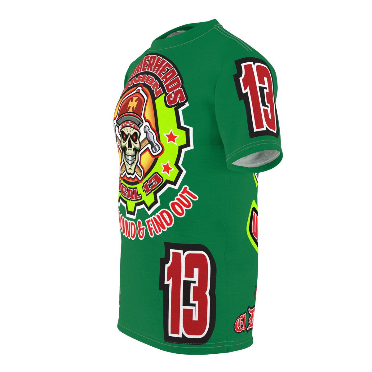 Hammerheads Union Local 13 (FAFO Version) HiViz Super Tee - Rough Tough Bad Attitude Motorcycle Riding Tee