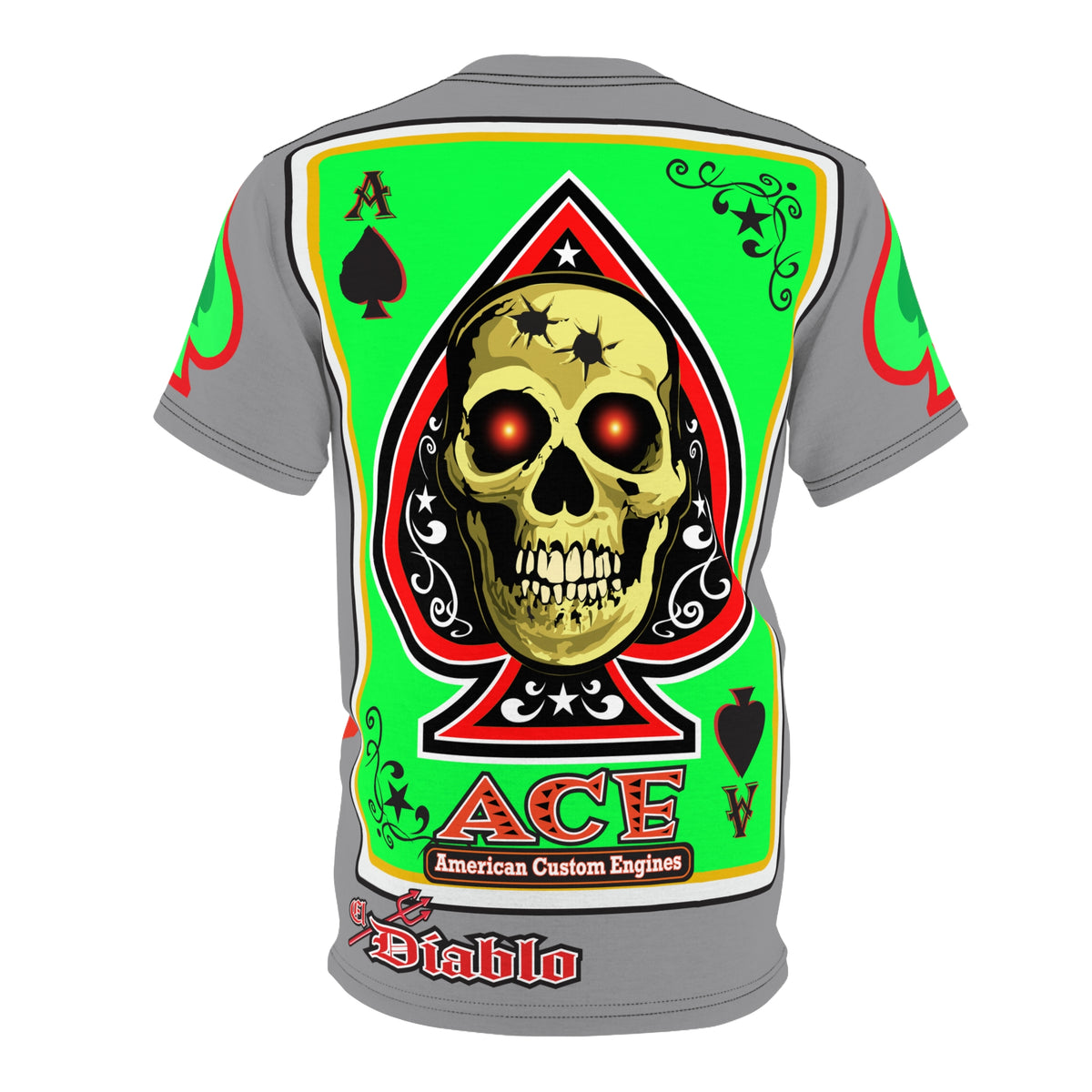 American Custom Engines ACE - Special Lumina Green  Ace of Spades Death Card High visibility Graphics