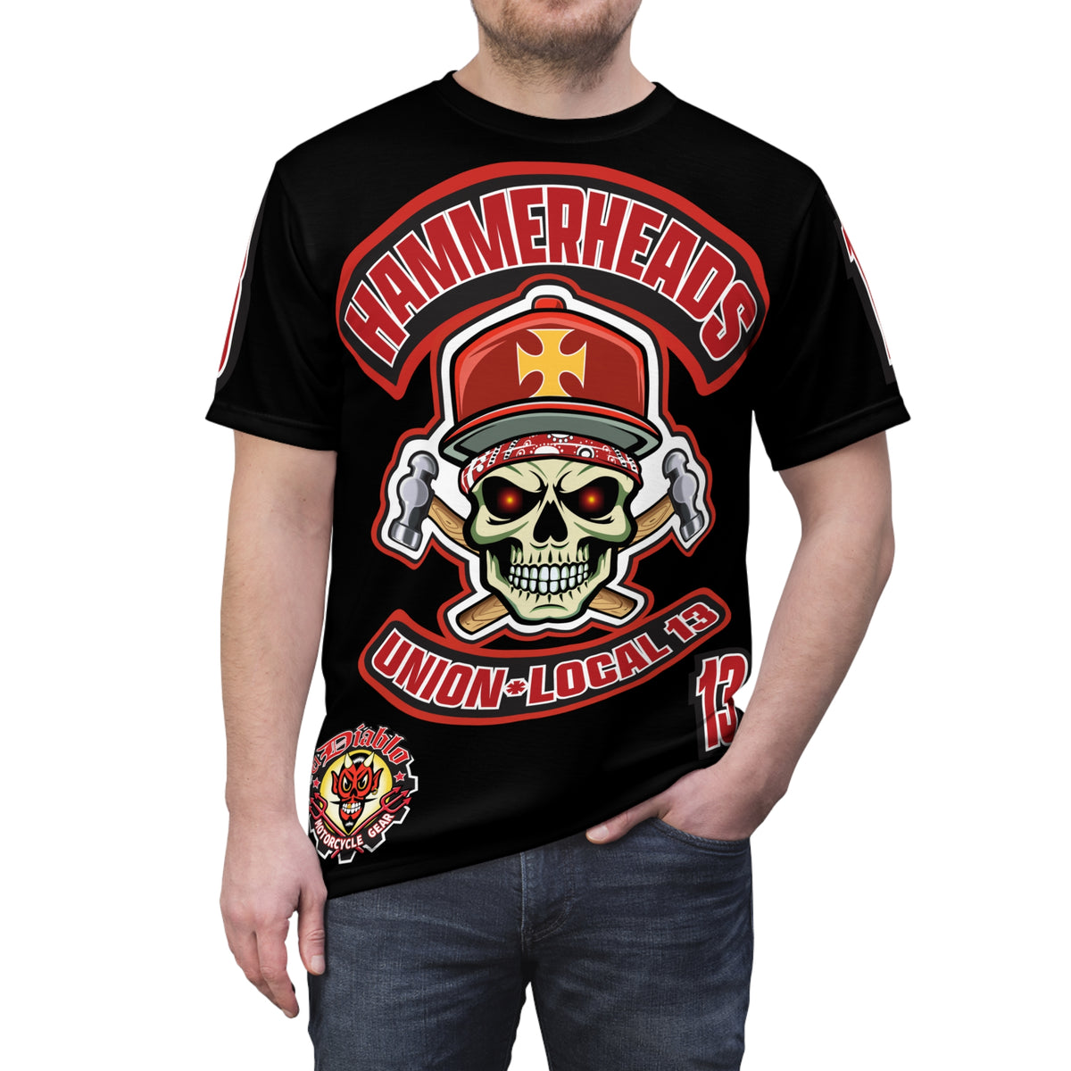 Hammerheads Union Local 13 Super Tee - Rough Tough Bad Attitude Motorcycle Riding Tee