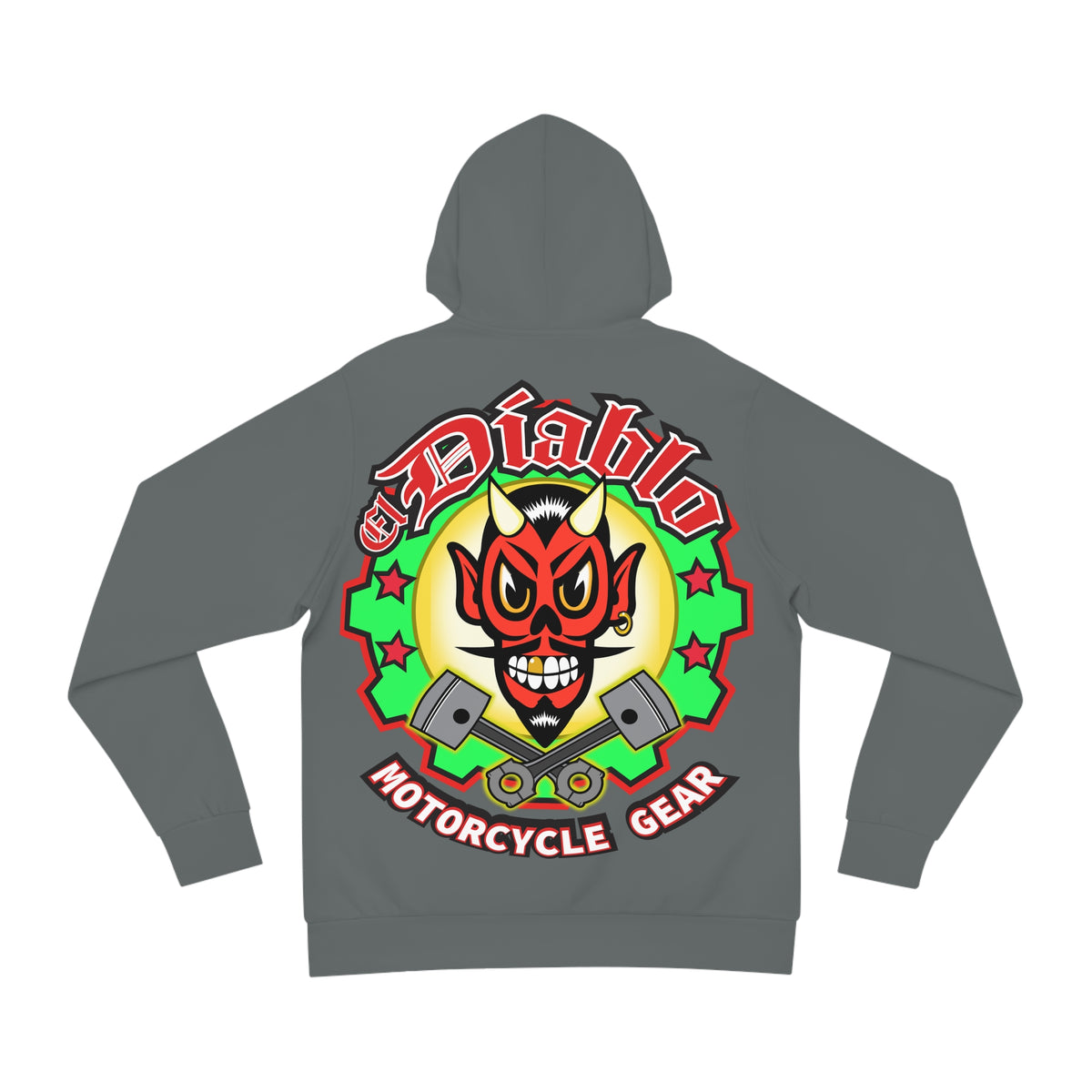 HoodZ El Diablo Brand Bikers Hoodie - Retro Biker Style with Bold Graphics