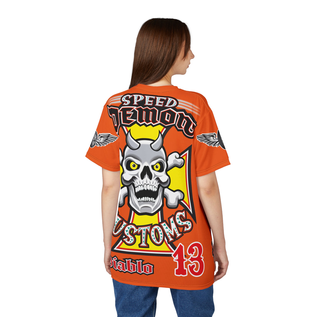 Speed Demon Customs Spectacular HiViz Super Tee - Devilishly Demented Bold Biker Design
