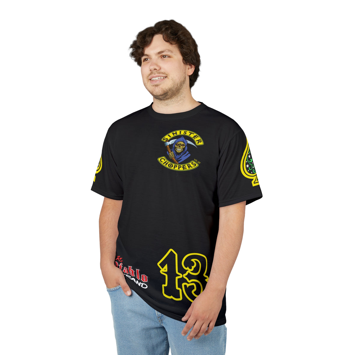 SRT Sinister Choppers Custom Motorcycles -  HiViz Custom Reaper Super Tee - High Performance Riding Wear